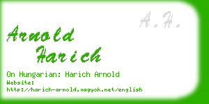 arnold harich business card